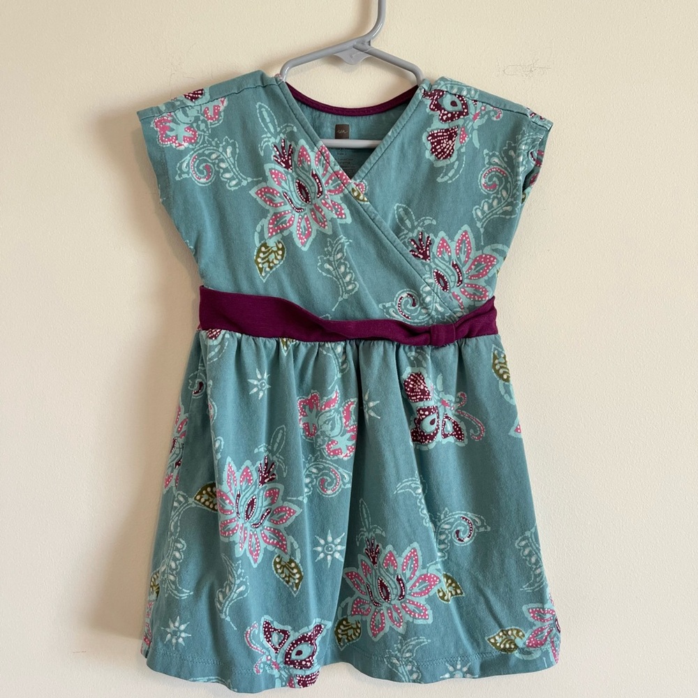 [Tea Collection] Wrap Kimono Style Paisley Print Dress